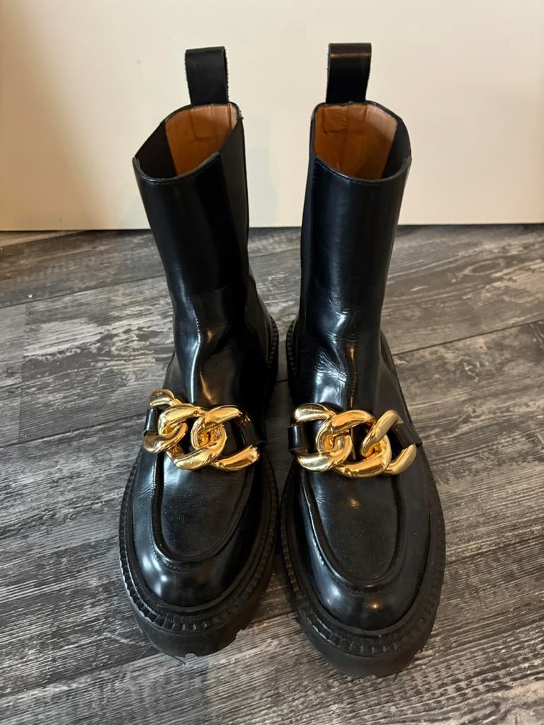 Notre-v zwarte laarzen met gesp maat 40, Hoge laarzen, Zwart, Ophalen of Verzenden, Zo goed als nieuw