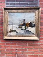 Prachtige oude schilderij met gouden lijst 70 x 80, Ophalen of Verzenden