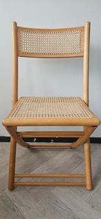 Vintage Opklapstoel met Webbing, Ophalen of Verzenden, Bruin, Eén