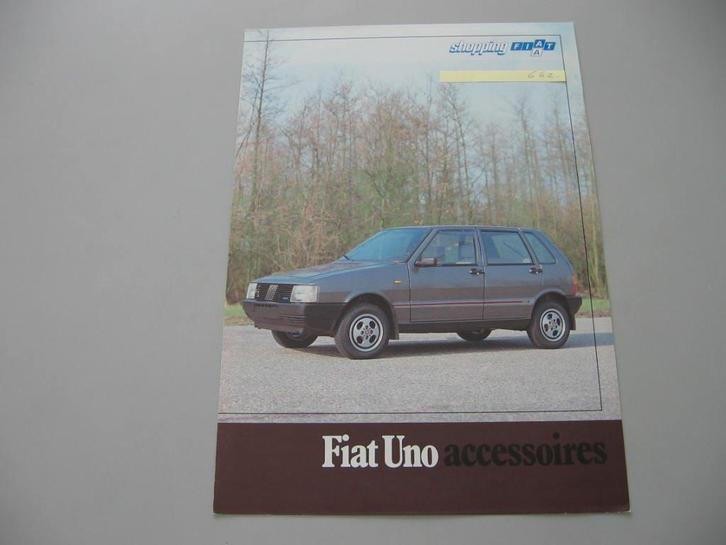 FT 662 FIAT UNO accessoires. uitvouwfolder, Boeken, Auto's | Folders en Tijdschriften, Zo goed als nieuw, Overige merken, Ophalen of Verzenden