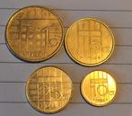 Verguld setje munten Beatrix, Postzegels en Munten, Munten | Nederland, Setje, Ophalen of Verzenden, Koningin Beatrix