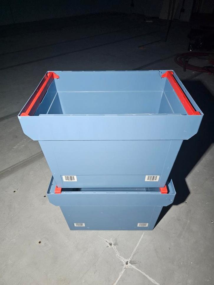 Stapelbare blauwe kratten - 80+ stuks, Doe-het-zelf en Verbouw, Kratten en Dozen, Ophalen