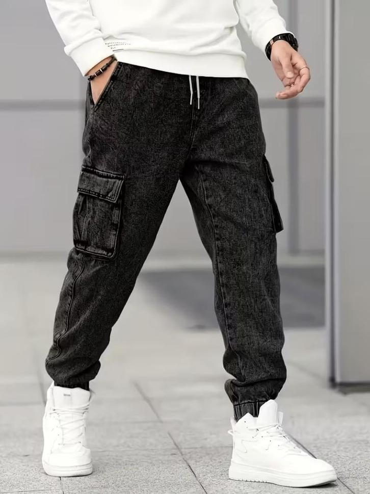 Heren  Cargo Broek MAAT S, Kleding | Heren, Broeken en Pantalons, Nieuw, Maat 46 (S) of kleiner, Zwart, Ophalen