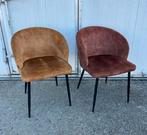 7 stuks luxe eetkamerstoelen horeca restaurant velvet stof, Huis en Inrichting, Stoelen, Ophalen, Bruin, Zo goed als nieuw, Metaal