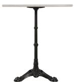 Vierkante marmer tafel met gietijzer onderstel tafels, Overige materialen, 50 tot 100 cm, Vierkant, Nieuw
