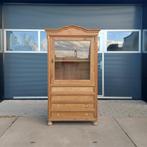 Landelijke klassieke kast, eendeurskast, vitrinekast legkast, Antiek en Kunst, Ophalen of Verzenden