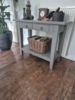 Grijze Sidetable met Lades Maatvoering 1meterx40cm xh79cm, Huis en Inrichting, Tafels | Sidetables, Ophalen, Gebruikt, 50 tot 100 cm