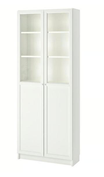 IKEA Billy boekenkasten/vitrinekasten met Oxberg deuren beschikbaar voor biedingen