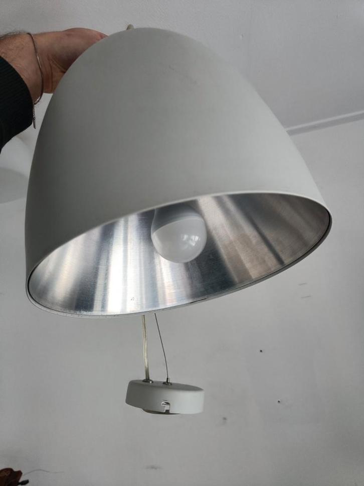 Mooie hanglamp met peertje, Huis en Inrichting, Lampen | Hanglampen, Zo goed als nieuw, Minder dan 50 cm, Metaal, Ophalen