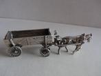 Miniatuur zilver L111B boerenkar + paard zilveren miniaturen, Antiek en Kunst, Verzenden, Zilver