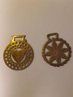 2 Antieke Koperen Medaillon,s voor Paardentuig, Antiek en Kunst, Ophalen of Verzenden, Koper