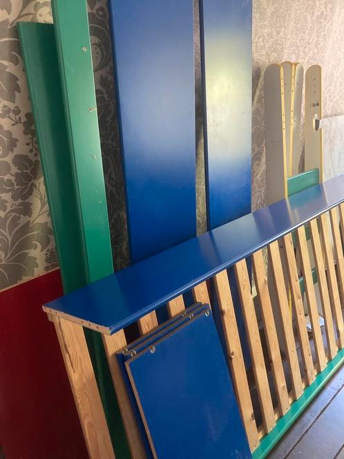 Kleurrijke en stevige halfhoogslaper, Huis en Inrichting, Slaapkamer | Stapelbedden en Hoogslapers, Gebruikt, Halfhoogslaper, 90 cm