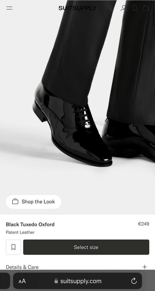 Suitsupply Black Tuxedo Oxford- size 41.5, Kleding | Heren, Schoenen, Zo goed als nieuw, Zwart, Ophalen of Verzenden