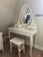 Kaptafel ikea wit met krukje, Huis en Inrichting, Tafels | Kaptafels, Ophalen, Gebruikt, 50 tot 100 cm, Minder dan 100 cm
