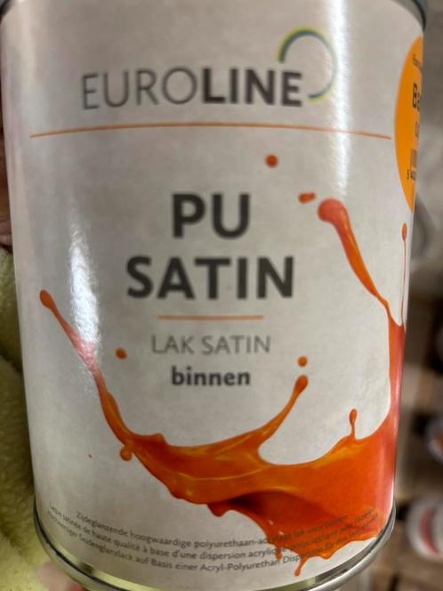 Euroline donkergrijze lak 1liter en 2,5liter, Hobby en Vrije tijd, Knutselen, Nieuw, Materiaal, Ophalen of Verzenden