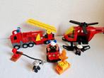 Duplo Brandweer ladderwagen helikopter en quad, Ophalen of Verzenden, Gebruikt, Duplo