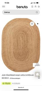 Jute Vloerkleed ovaal 160x230 cm | ophalen Amsterdam, Huis en Inrichting, Stoffering | Tapijten en Kleden, Ophalen, Crème, 150 tot 200 cm