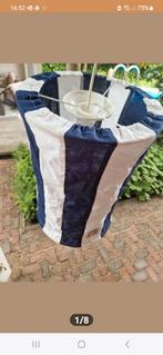 Blauw witte gestreepte stoffen lamp, Huis en Inrichting, Ophalen of Verzenden, Zo goed als nieuw, Stof, Minder dan 50 cm