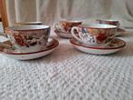 5) 5 vintage theekopjes en schoteltjes opaque sarreguemines, Antiek en Kunst, Ophalen of Verzenden
