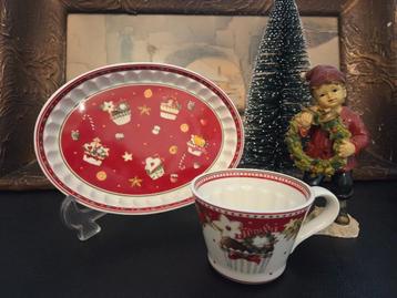 Villeroy en Boch kerstmis cupcakeset 2-delig schaaltje + kop beschikbaar voor biedingen