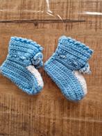 Gehaakte slofjes blauw baby, Kinderen en Baby's, Babykleding | Schoentjes en Sokjes, Ophalen of Verzenden, Nieuw, Jongetje of Meisje