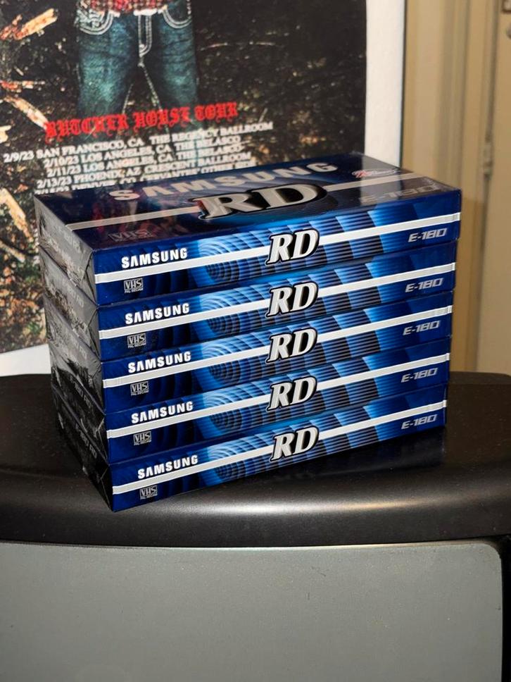 5 lege Samsung RD R-180 VHS banden, Cd's en Dvd's, VHS | Film, Nieuw in verpakking, Overige genres, Alle leeftijden, Ophalen of Verzenden