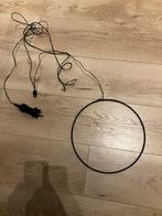 Zwart metalen cirkel lamp met verlichting hangend modern vt, Nieuw, Ophalen of Verzenden, Metaal