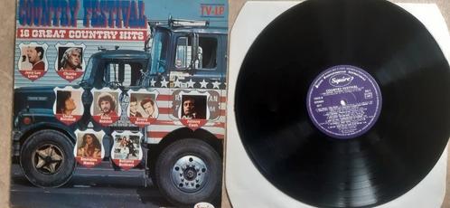 Country Festival/LP.J.Cash/J.LL.LEWIS/W.Nelson/E.Rabbit/B.Ba, Cd's en Dvd's, Vinyl | Country en Western, Zo goed als nieuw, Ophalen of Verzenden