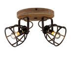 Mooie Plafondspot met 2 Lichtpunten, Ophalen of Verzenden, Zo goed als nieuw, Hout