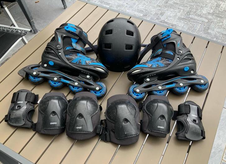 Roces verstelbare skeelers mt 38-41 met beschermset en helm., Sport en Fitness, Skeelers, Gebruikt, Roces, Verstelbaar, Ophalen of Verzenden