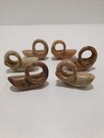 6 speksteen servetringen. Vintage., Ophalen of Verzenden