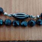 antieke granaten  ketting,zilver,71 cm, Verzenden, Gebruikt, Zilver