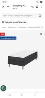 Boxsping Jysk 90x 200 moet weg, Huis en Inrichting, Ophalen, Tweepersoons, Zo goed als nieuw, 180 cm