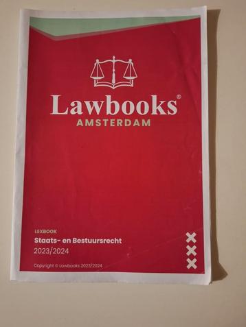 Lawbooks Lexbook Staats- en Bestuursrecht 2023/2024 beschikbaar voor biedingen