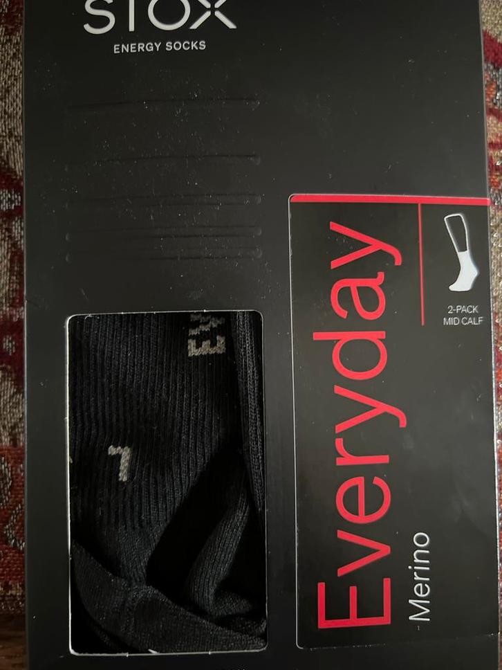STOX Energy Socks - Mid Calf - 2 Paar, Kleding | Heren, Sokken en Kousen, Nieuw, Maat 43 t/m 46, Zwart, Ophalen of Verzenden
