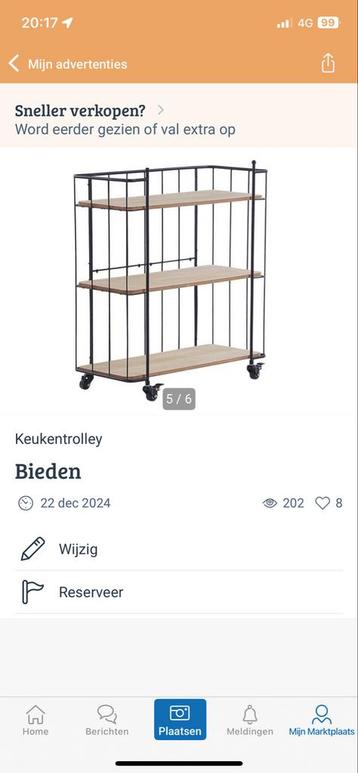 Keukentrolley - Handig en Stijlvol! beschikbaar voor biedingen