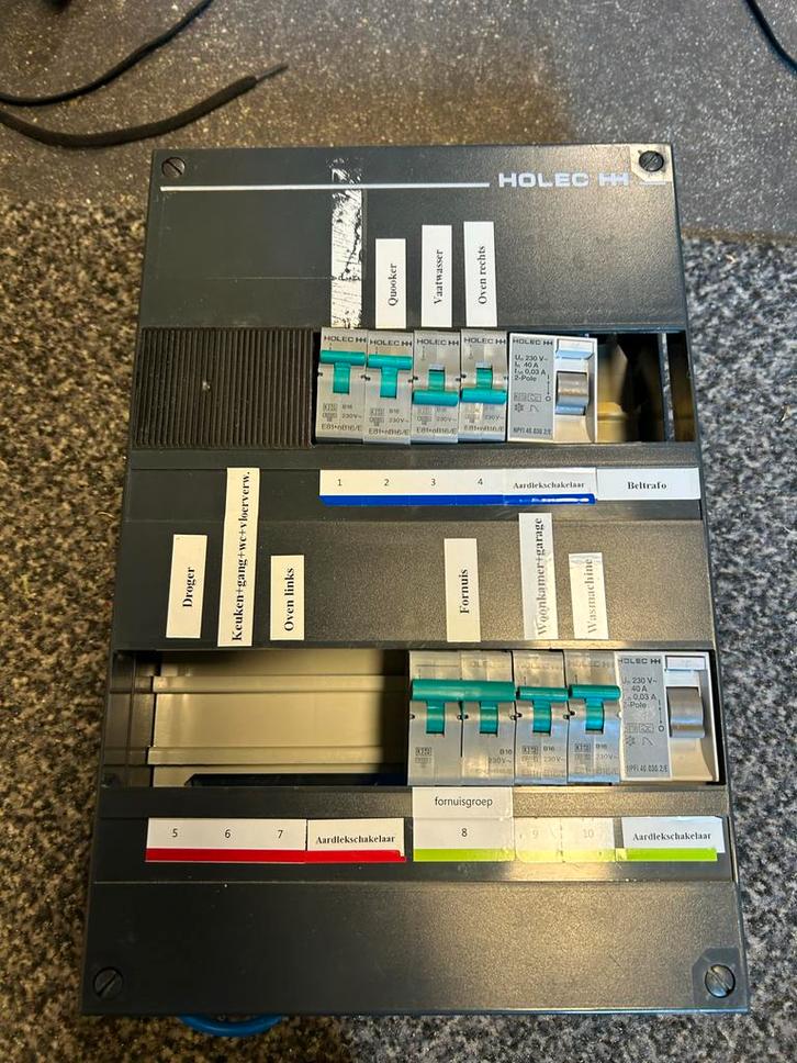 Holec meterkast - compleet, Doe-het-zelf en Verbouw, Elektra en Kabels, Gebruikt, Overige typen, Ophalen of Verzenden