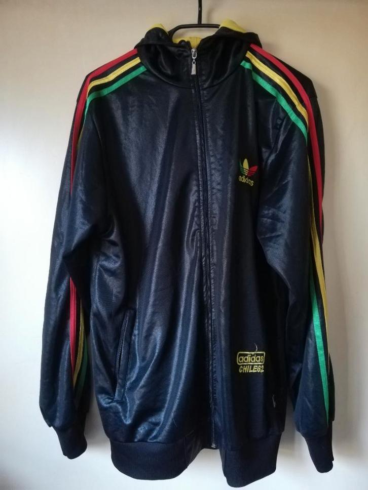 Adidas Chile 62 Red golden green trainingsjas, Kleding | Heren, Sportkleding, Gedragen, Overige typen, Maat 56/58 (XL), Zwart