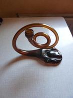 Glas - Glasobject, bruin vaasje, Ophalen of Verzenden, Zo goed als nieuw