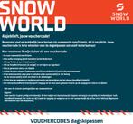 Snowworld vouchers skipassen, Tickets en Kaartjes, Kortingen en Cadeaubonnen, Overige soorten, Overige typen, Drie personen of meer