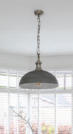 Twee grijze hanglampen van Pronto wonen, Ophalen, Zo goed als nieuw, Industrieel, Minder dan 50 cm