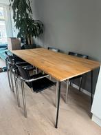 Houten Eettafel, Huis en Inrichting, Tafels | Eettafels, Ophalen, Gebruikt, Eikenhout, 50 tot 100 cm
