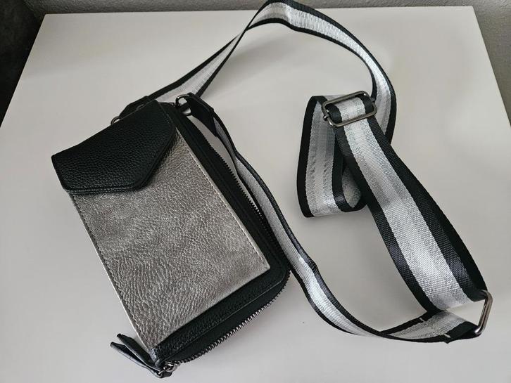 Tasje met draagriem voor telefoon en portemonnee  Nieuw, Sieraden, Tassen en Uiterlijk, Portemonnees, Nieuw, Overige merken, Zwart