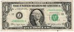Bankbiljet:  U.S.A.  -  1 dollar, Postzegels en Munten, Bankbiljetten | Amerika, Verzenden, Noord-Amerika, Los biljet