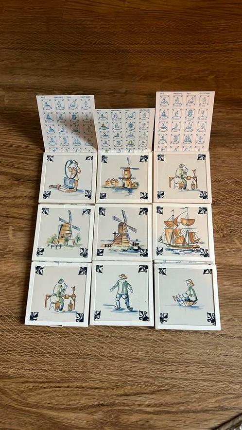 9x KLM tegeltjes met doosje en echtheidscertificaat 1, Verzamelen, KLM Huisjes, Zo goed als nieuw, Ophalen of Verzenden