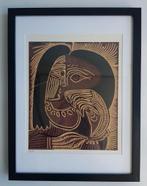 Picasso Female Head with Necklace Linocut Genummerd, Antiek en Kunst, Kunst | Litho's en Zeefdrukken, Ophalen of Verzenden