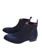 4e gratis! Carlos Santos suède Chelsea boots, blauw Mt. 42, Kleding | Heren, Schoenen, Boots, Zo goed als nieuw, Carlos Santos