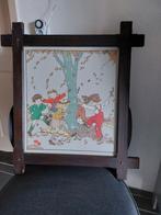 Geborduurd schilderij met spelende kinderen, Antiek en Kunst, Ophalen