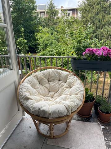 Rotan draaistoel naturel/off-white  beschikbaar voor biedingen