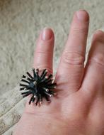 Fantastische brutalistische zilveren Spoetnikring !, 18 tot 19, Verzenden, Zo goed als nieuw, Dame